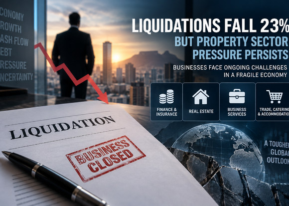 Liquidations fall 23%, but property sector pressure persists